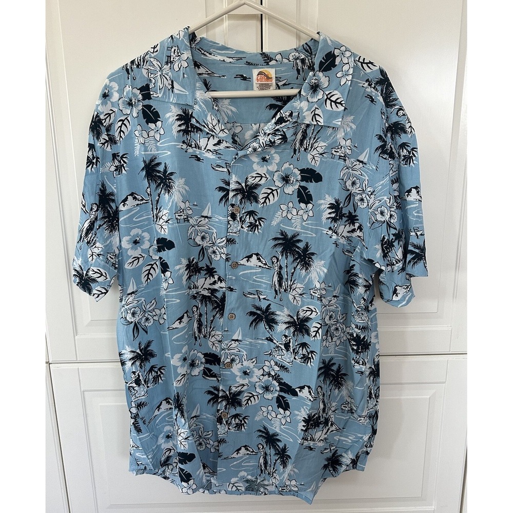 C&C California Men's Button Up Hawaiian Shirt Medium